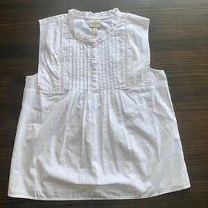 SALE 🔥 NWOT ST JOHNS BAY 100% Cotton White Blouse Tank Top